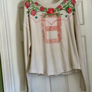 Oversized light weight long sleeve top